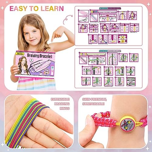FHNSEL Friendship Bracelet Making kit,Arts and Crafts for Kids Ages 6-12 — view 4