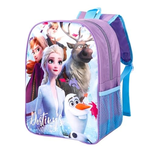 Disney Frozen Kids Backpack – Lightweight School Bag with Water Bottle Pocket for Girls, Preschool Rucksack, Officially Licensed, Ideal for Back-to-School, Travel or Casual Everyday Use