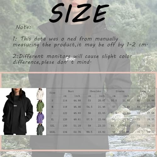 Anbiryeik Womens Lightweight Waterproof Jackets with Hood Pockets Breathable Windproof Raincoat Softshell Packable Windbreaker Zip Up Outerwear Outdoor Travel Fall Hiking Cycling Walking Purple XXL — view 6