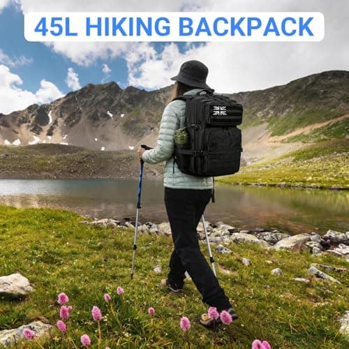 Lesbyit 45L Military Tactical Backpack Waterproof Army Rucksack — view 6