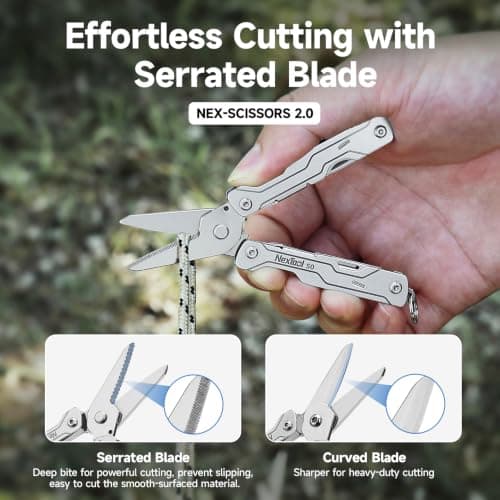 NexTool Micro Sailor S0, 8-in-1 Mini Keychain Multitool (Sliver) — view 3