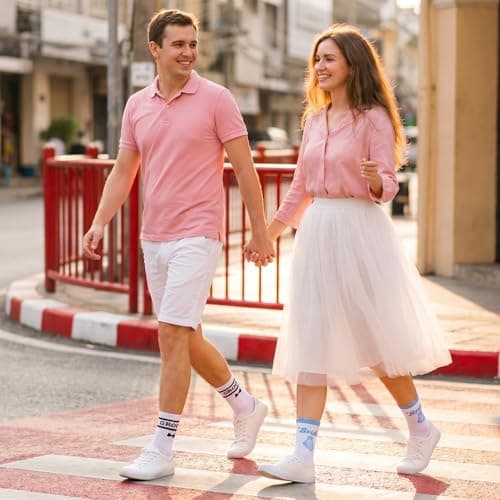 Zuimei 2 Pairs Bride and Groom Socks, Couple Socks Set with Gift Box — view 6