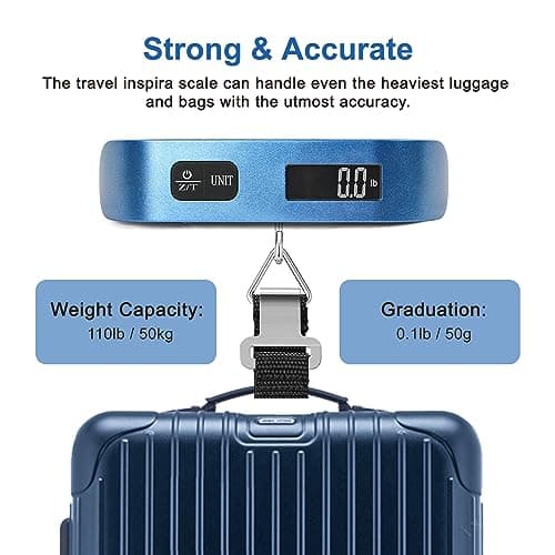 travel inspira Luggage Scale, Portable Suitcase, Weighing Scales (Blue) — view 5