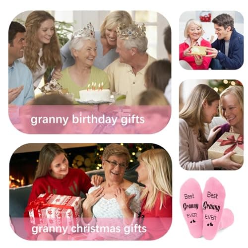Granny Gifts,Birthday Cozy Special Best Retirement Thoughtful Practical Sentimental International Womens Day Mothers Day Christmas Valentines Personalised Gifts for Granny from Grandchildren Socks — view 4