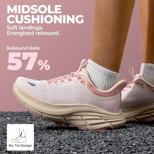 NORTIV 8 Women's Slip On Trail Running Hiking Shoes,Light Pink,6 — view 4
