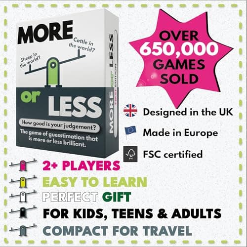 More or Less Card Game - Board Games for Adults & Teens | Age 12+ — view 3