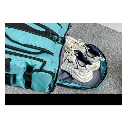 MLKBDB Unisex Backpack - Large Capacity Outdoor Hiking Ski Bag Crossbody Travel(Teal) — view 5