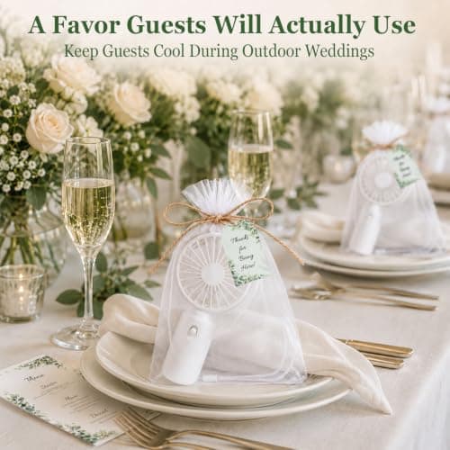Aruatu 12 Pack Wedding Mini Portable Fan for Guests (No battery included) — view 4
