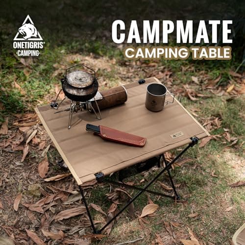 ONETIGRIS Foldable Camping Table, Lightweight Portable Table Sturdy & Quick Setup, Holds Up to 66 lbs, Perfect for Camping, Hiking, Backpacking, Picnic, Beach, Travel — view 3
