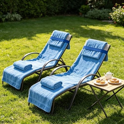 4 Pcs Towel Bands for Sun Loungers,Sun Loungers Towels Band,Elastic Towel Straps,Beach Towel Bands for Sun Loungers,for Pool Beaches and Outdoor Use — view 6