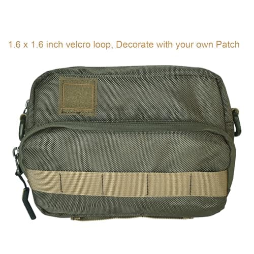 Vanlison Motorcycle Bag, Motorcycle Handlebar Bag Motorcycle Pouch Front Handle Bar Bag Storage Bag Forks Bag Saddle Bag Accessories Compatible with Cruiser Softail Dyna Sportsters Dirt Bike Green — view 3