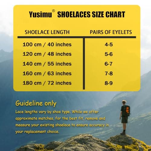 Yusimu Round Boot Laces Heavy Duty Work Hiking Lace, White/Pink/Blue, 120cm — view 5
