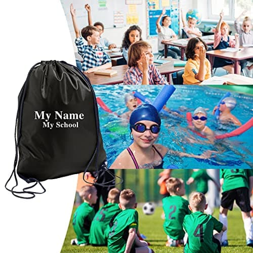 Hoolaroo Personalised Pe Kit Bag Kids Pe Bag For School Personalised Swimming Bag Gym Sac Drawstring Bag Boys Or Girls - Turquoise — view 5