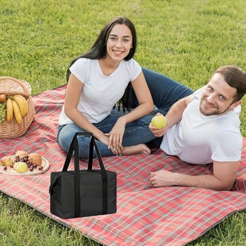 20L Foldable Cooler Bags with Zipper, Insulated Leakproof Portable — view 6