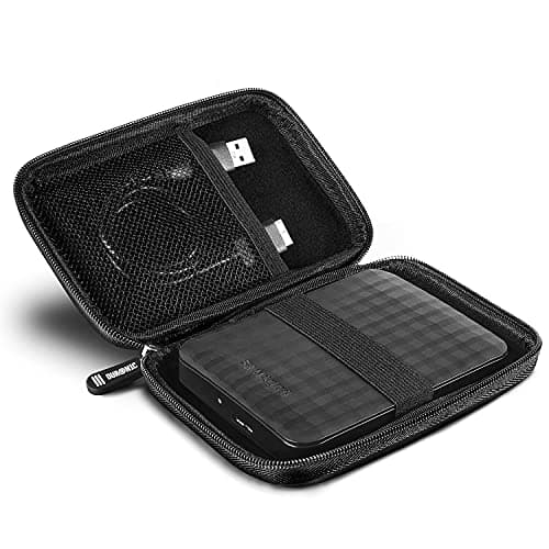 Duronic HDC2 BK Hard Drive Case EVA Portable Shockproof Travel Pouch, Black — view 5