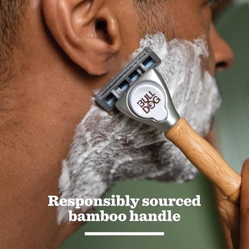 Bulldog Skincare - Original Bamboo Razor Multipack, Smooth Glide Razor Handle Plus 9 Blade Refills for Men — view 5