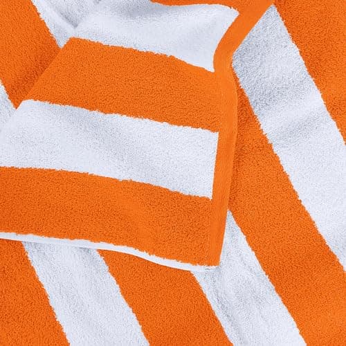 Utopia Towels Cabana Beach Towels 76x152cm, 4 Pack, Cotton, Striped, Orange — view 3
