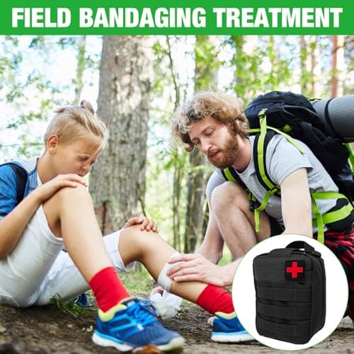 CLIUNT 54 PCS First Aid Kit, Emergency Trauma Kit, First Aid Bag, First Aid Molle Pouch for Home Outdoor Camping Hiking, Includes Bandages, Tourniquet and Essentials for Everyday Situations — view 6