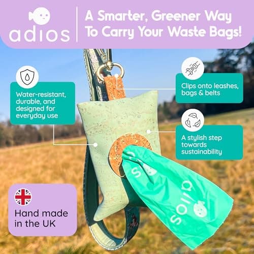 Adios Plastic - Handmade Rainbow Cork Poo Bag Dispenser – Eco‑friendly Dog Waste Bag Holder, Plastic Free, Crafted from 100% Sustainable Cork, Water‑Resistant, Lightweight, Clips to Leash & Belt — view 5