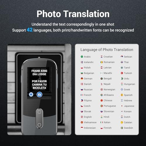 ANFIER Offline Language Voice Translator Device W09 PRO for 144 Languages and Accents Photo Translation No WiFi Internet Needed for Tavel Business — view 4
