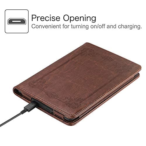 FINTIE Folio Case for 6" Kindle Paperwhite 10th Gen 2018, Vintage Brown — view 3