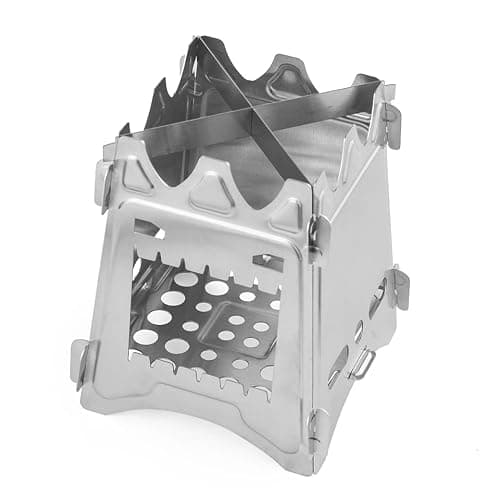 MEETOZ Lightweight Portable Wood Burning Camping Stove Camping Backpacking Stove Folding Wood Stove for Outdoor Hiking Camping Picnic Stove — view 6