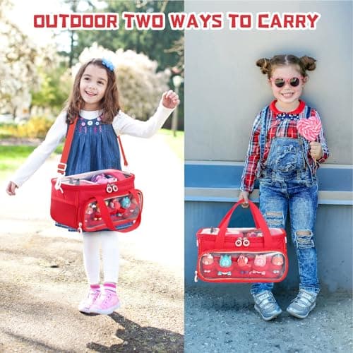Nbbwwu Carrying Case For Starters Set, Transparent Carrying Case For Starters Set And Accessories Toni-es Case Travel Storage Felt Bag With Handle,Carrying Bag For Set — view 4
