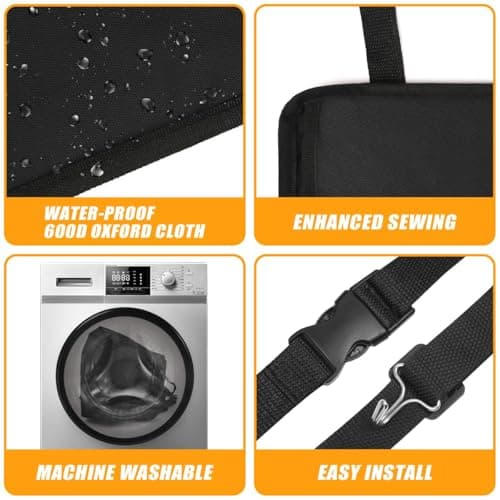 URAQT Car Boot Organiser, Trunk Tidy Organiser Bag, Detachable Multi-Pocket Seat Back Protectors with Zipper, Water-Proof Durable Foldable Children's Travel Storage, 90x46cm — view 4