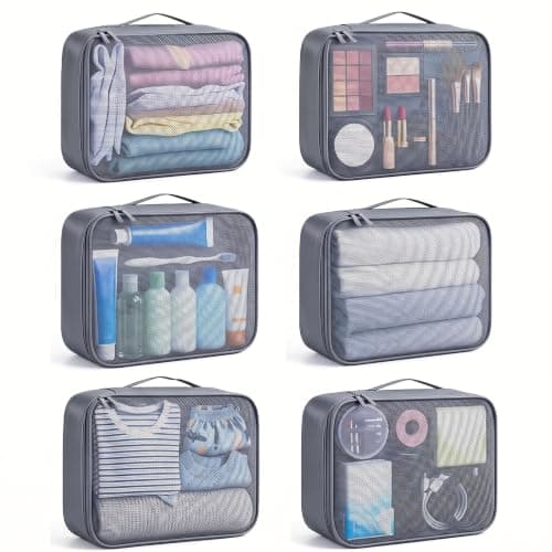 6 PCS Large Packing Cubes, Lightweight Luggage Packing Organizers Cubes