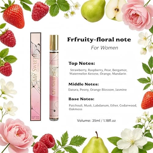 Gifts for Women,Perfume 2 x 35ml-Floral and Fruity Notes,Long-Lasting Eau de Toilett for Mom,Girlfriends, Gifts for Teenage Girls, Travel Size Mini Perfume — view 2