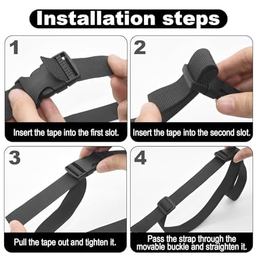 RTDHO 4 Pack Luggage Straps,2m x 25mm Nylon Webbing Tie Down Straps — view 5