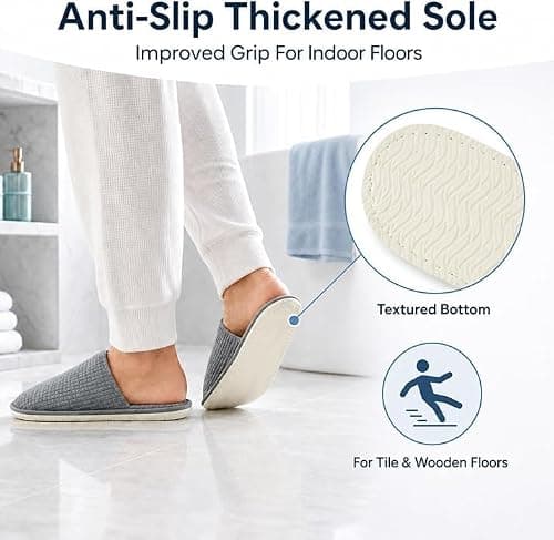 Defresit Disposable Hotel Slippers 10 Pairs Bulk, Non-Slip, Washable — view 5