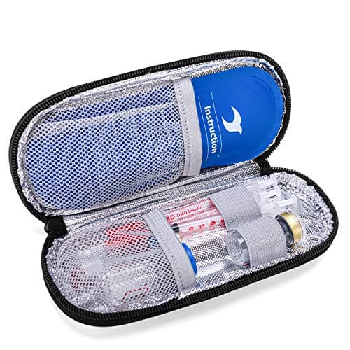 Yarwo Insulin Cooler Travel Case, Diabetic Case with 2 Ice Packs, Purple — view 3