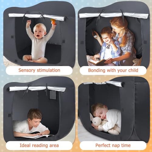 Sensory Tent, Pop-Up Tent for Kids, Blackout tent | Calm Down Tent for Children to Play and Relax, Waterproof Collapsible with Side Window 35.5in*35.5in Help with Autism, SPD, Anxiety & Improve Focus — view 4