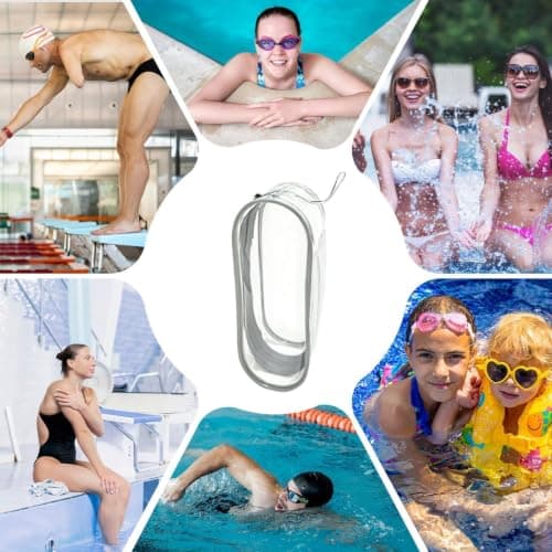 Jvjggag Swim Goggle Case Zipper Clear Portable Protective Breathable Bag — view 4