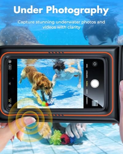 UNBREAKcable Floating Waterproof Phone Pouch 2 Pack - IPX8 Waterproof Phone Case Dry Bag for iPhone 17 Air 16 15 14 13 12 11 Pro Max XR XS SE 2022, Samsung S25 S24 S23 S22 Ultra Up to 7.0 inch- Black — view 4