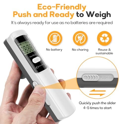 MYCARBON Battery-Free Luggage Scale, Eco-Friendly Travel Scale Portable Handheld Luggage Weigher with Accurate Weight Measurement Suitcase Weigher for Travel, 110lb/50kg with Tare Function — view 3