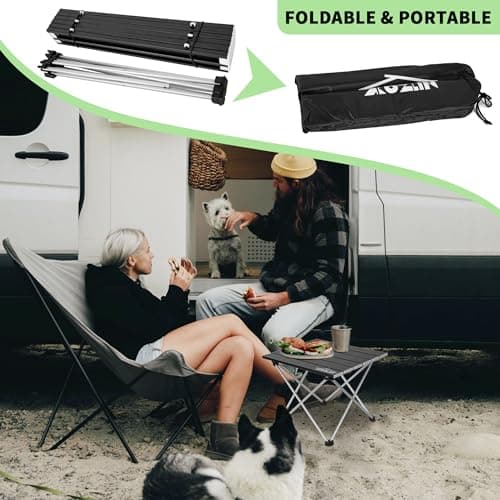 AKOZLIN Portable Camping Table, Folding Aluminium Table with Carry Bag — view 6