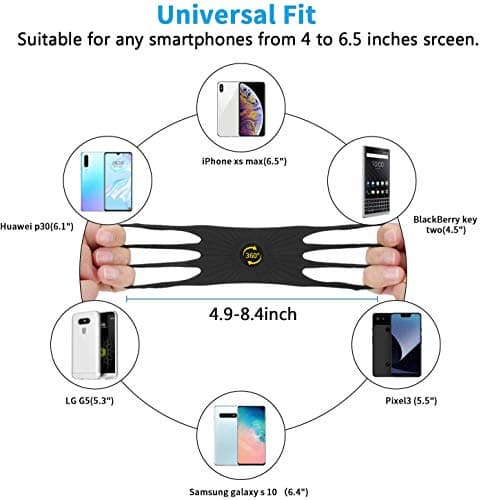 TAIYUNWEI Bike Phone Holder, 360° Rotate&Adjustable Silicone Phone Holder — view 4