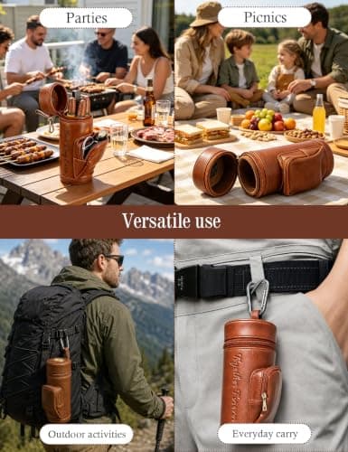 Personalised Leather Travel Humidor Case with Name Storage Holder — view 6
