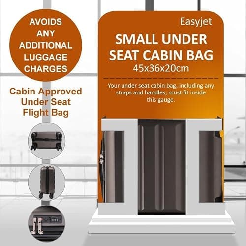 Aerolite 45x36x20 Easyjet 8 Wheel ABS Hard Shell Under Seat Cabin Suitcase — view 4