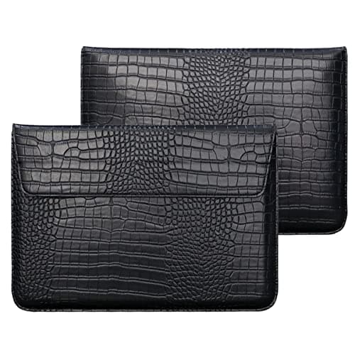 LCMOCICO PU Leather Flap Style Case Bag Laptop Sleeve for MacBook Air 13.6 inch 2024 2023 2022 M3 A3113 M2 A2681 Air 13 2018-2021 M1 A2337 A2179 A1932 Notebook Bag for MacBook Pro 13 2016-2020, Black