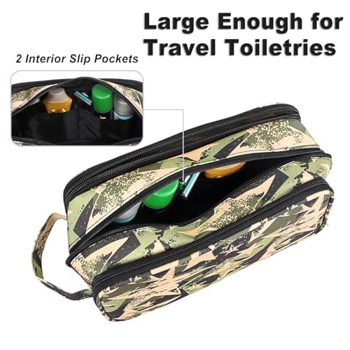 IGNPION Mens Wash Bag, Dry Wet Separation Travel Toiletry Bag, Dopp Kit Bag — view 3