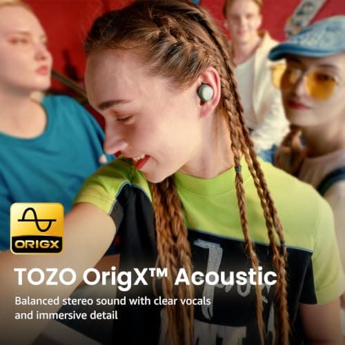 TOZO A1 Wireless Earbuds, Bluetooth 5.3 Earphones, Support APP EQ Setting, 32H Long Playtime, Ear Buds with HiFi Stereo Sound, Light-Weight Wireless Earphones, IPX5 Waterproof — view 2