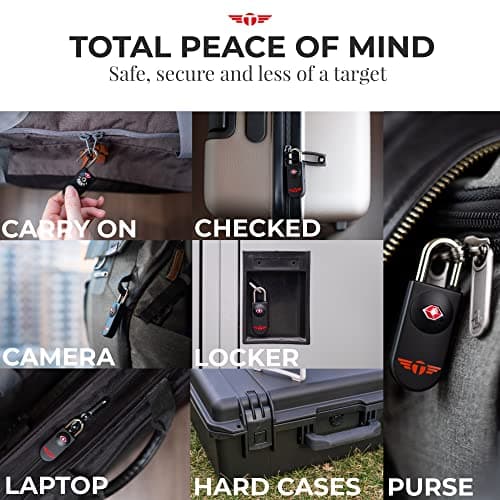 Keyless TSA Approved Luggage Lock with Lifetime Card Keys & No Combo to Forget (2 Pack) — view 4