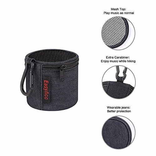 EasyAcc Case for Anker SoundCore Mini/August MS425 Mini Bluetooth Speaker, Premium Portable Speaker Case, Protective Cover, Travel Carry Case with Carabiner — view 6