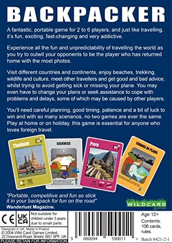 BACKPACKER - The Ultimate Travel Game - Fun pocket sized card game about travelling around the world — view 5