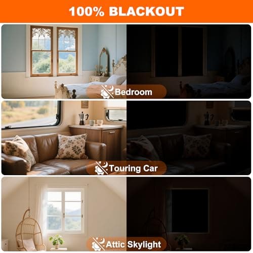 Blackout Curtains for Travel Portable Blackout Blind Stick On 145x100CM — view 6