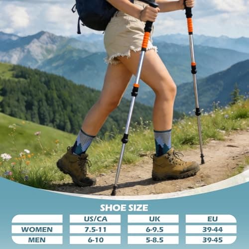Queenshin Merino Wool Hiking Socks for Women Walking Thermal Thick Warm — view 2
