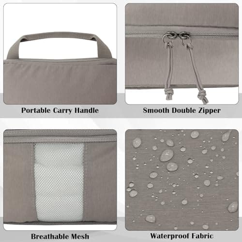 Compression Packing Cubes for Travel Suitcase Organizer Bags, Khaki, XL — view 4